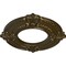 Ekena Millwork Benson Ceiling Medallion (Fits Canopies up to 4 1/8"), Hand-Painted Brass, 9"OD x 4 1/8"ID x 5/8"P CM09BNBRS - alternate 3